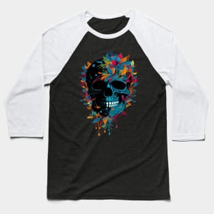 Floral Skull Baseball T-Shirt